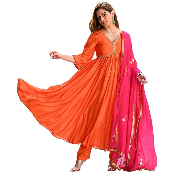 Anarkali Solid Kurta