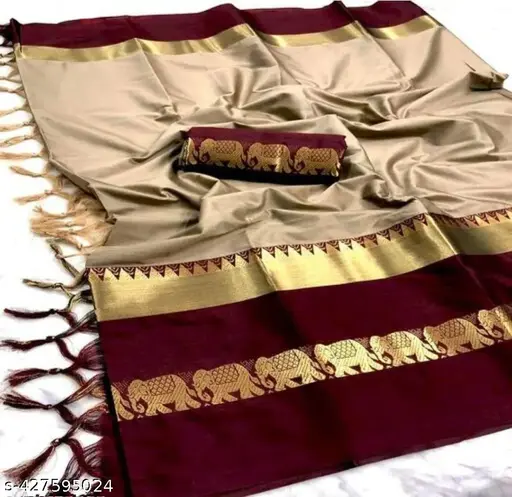 Hathi Design Silk Saree (Hathi Saree) - Image 2