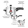 Pigeon By Stovekraft Special Stainless Steel Pressure Cooker with Outer Lid Induction and Gas Stove Compatible 2, 3, 5 Litre Capacity for Healthy Cooking (Silver)